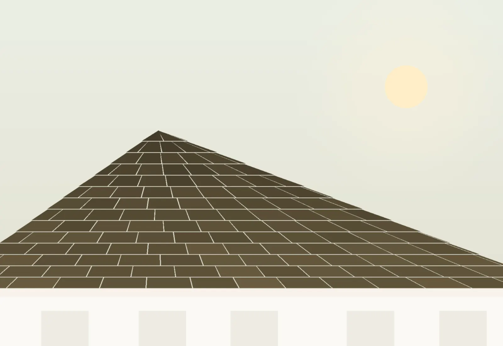 A person standing on a roof