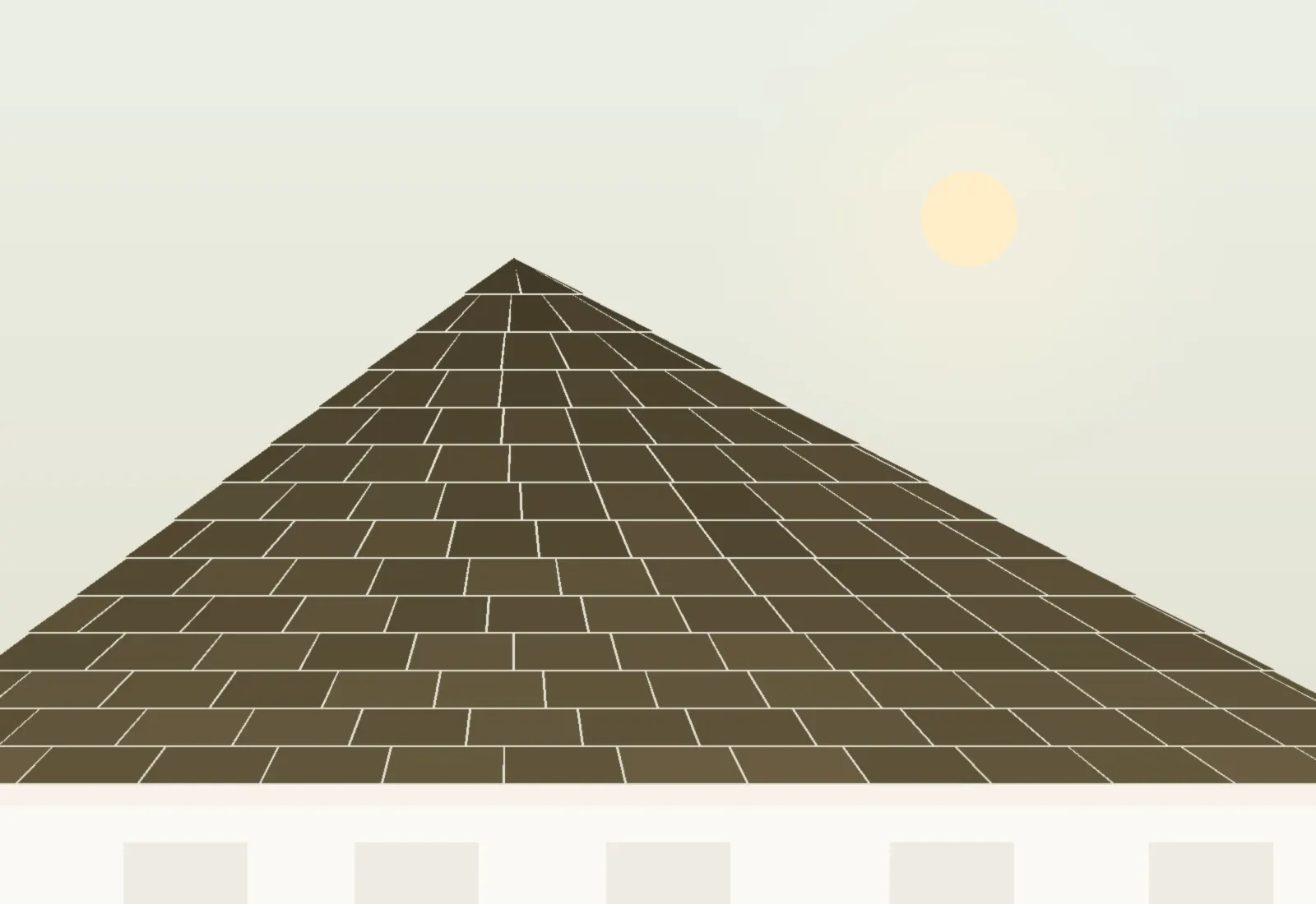 A moss-covered roof in front of a forest